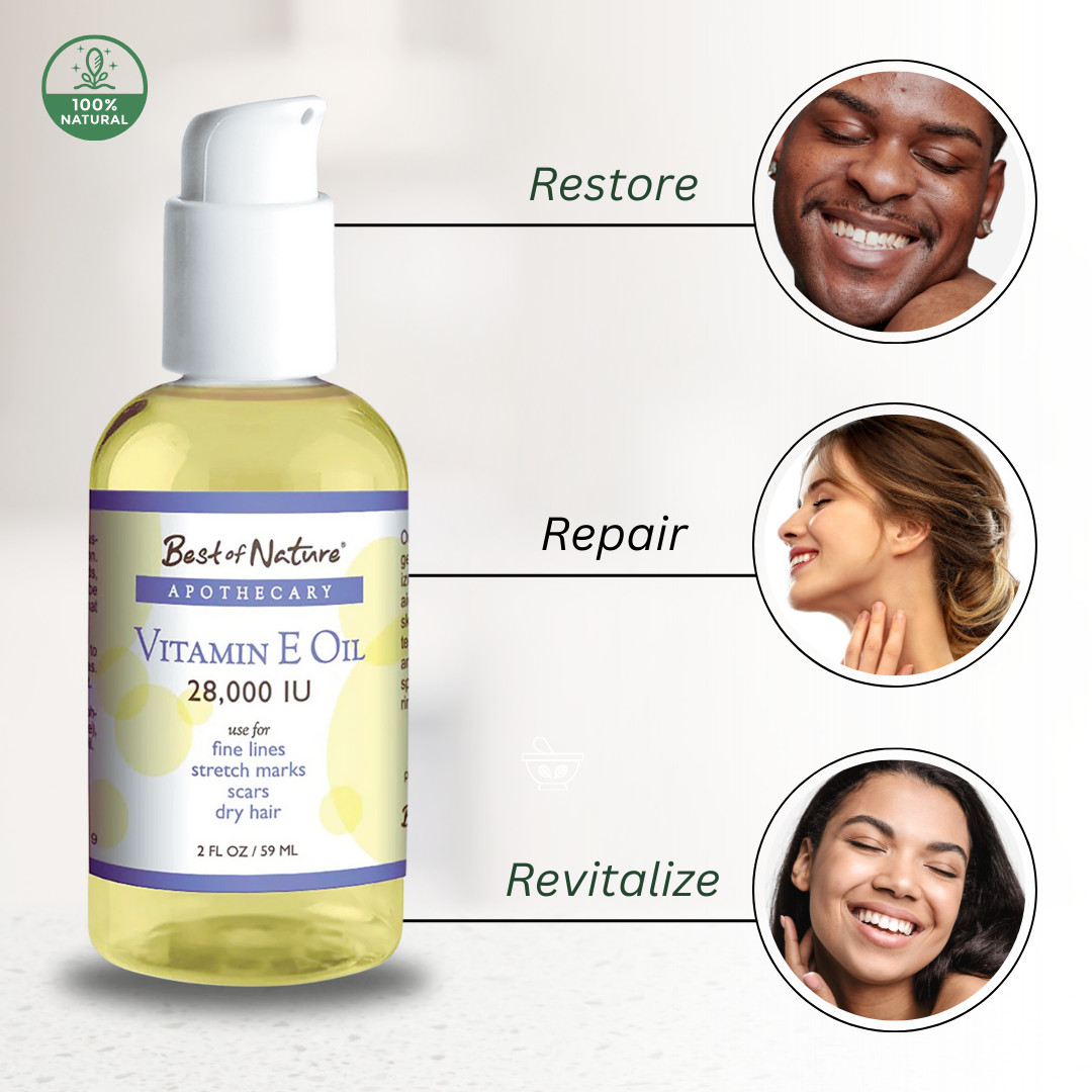 Vitamin E Oil – 100% Pure, Natural 28,000 IU- Skin, Hair, Face – Nourishing
