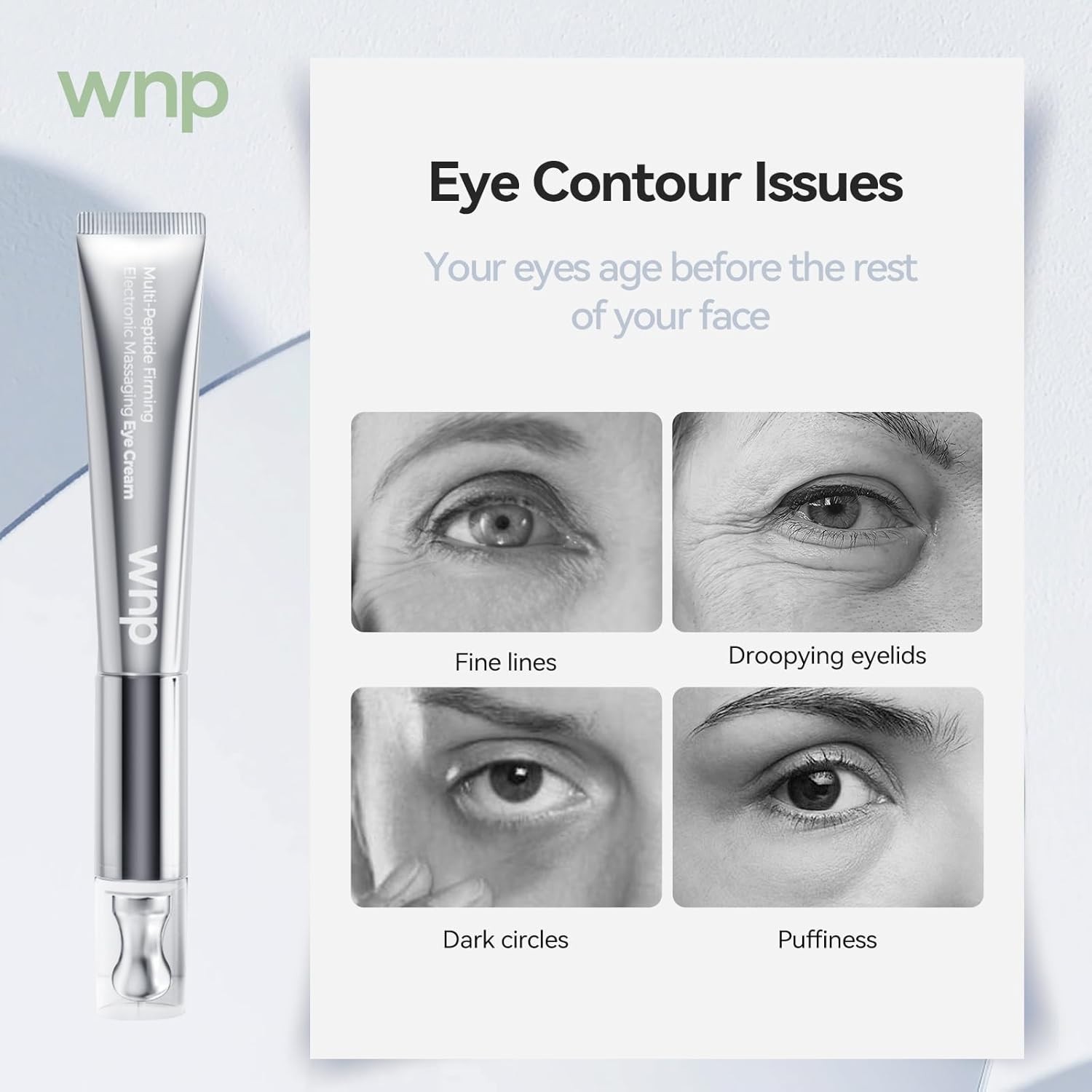 X2WNP Wrinkle Eraser Multi Peptide Firming Electronic Massaging Eye Cream-XP2027