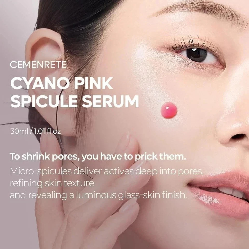 NEW Dr.Melaxin Cemenrete Two set Cyano Pink Spicule Serum with Calcium skin care
