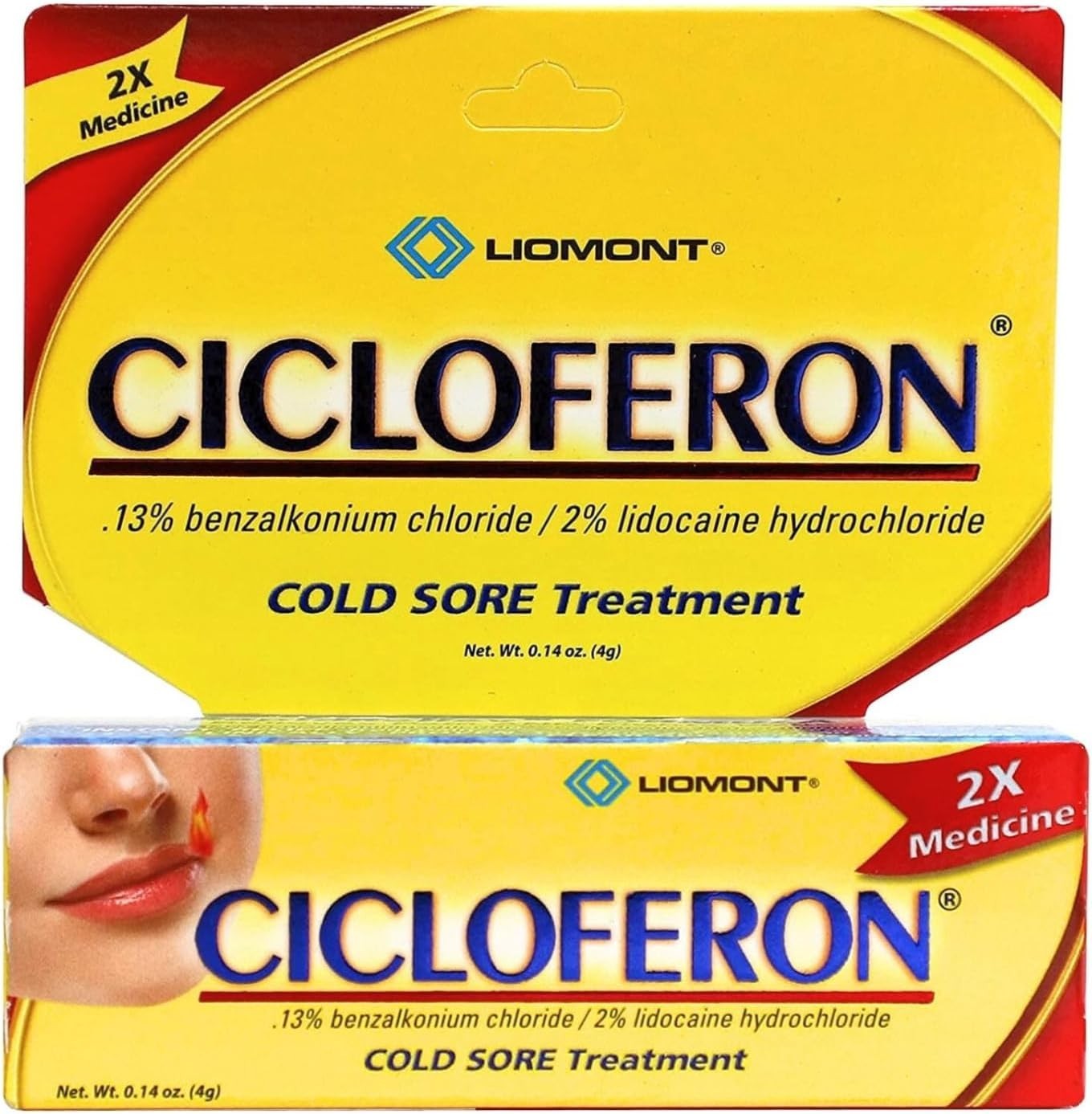 Cold Sore Treatment Gel, Clear, 1 Tube of 0.14 Oz Pack of 1