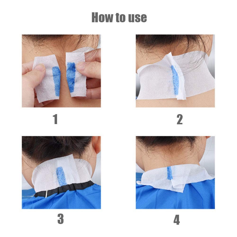 2 Rolls White Disposable Barber Paper Neck Strips Stretchy Paper Neck Band Barbe