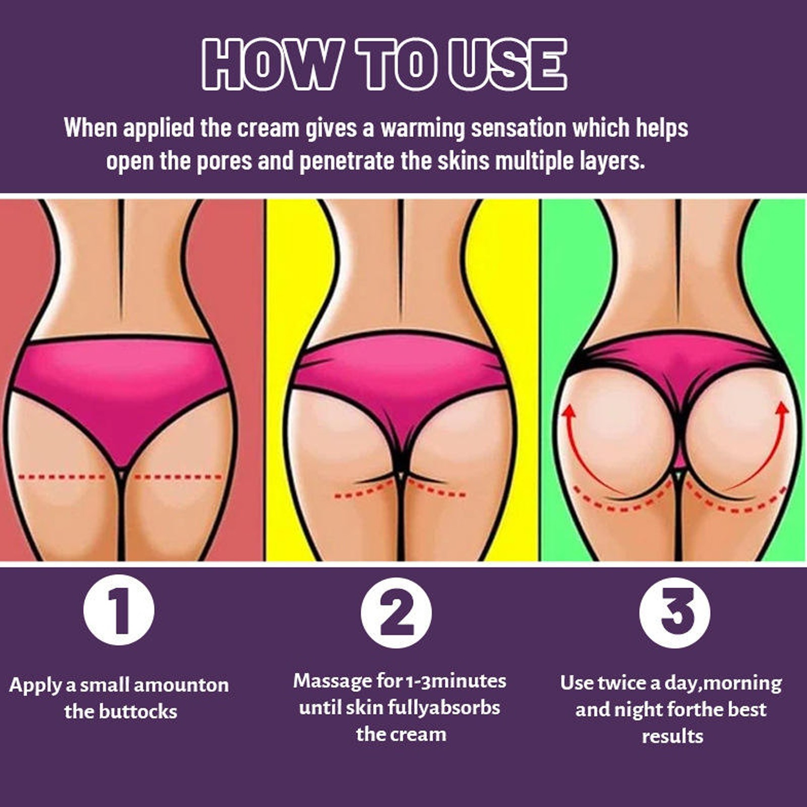 Nuttrel Butt Enlargement Enhancement Cream Buttock Firming Lifting Tighten 1.7oz