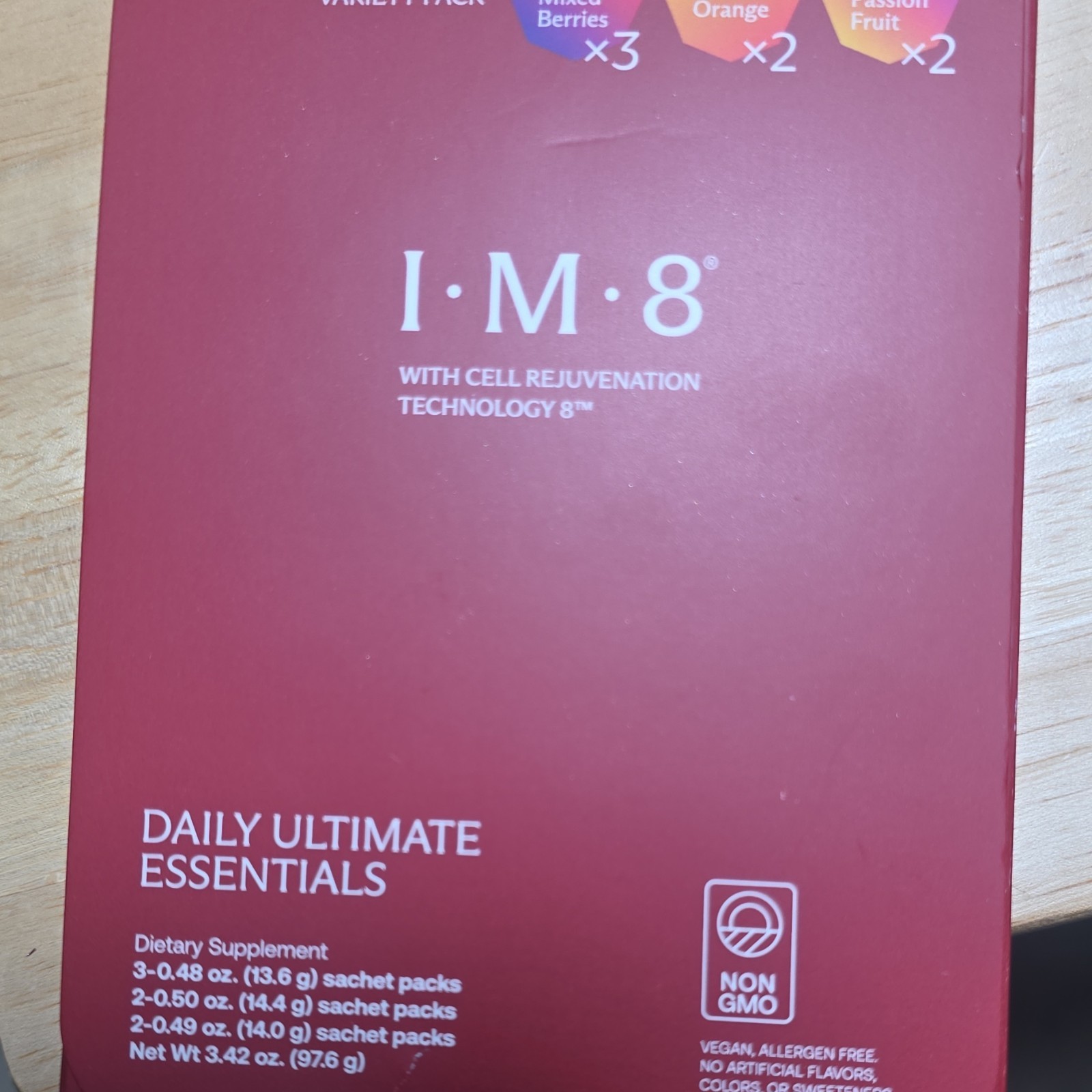 I·M·8 Daily Ultimate Essentials Supplement Powder, Non-GMO Vegan, 3 Packs