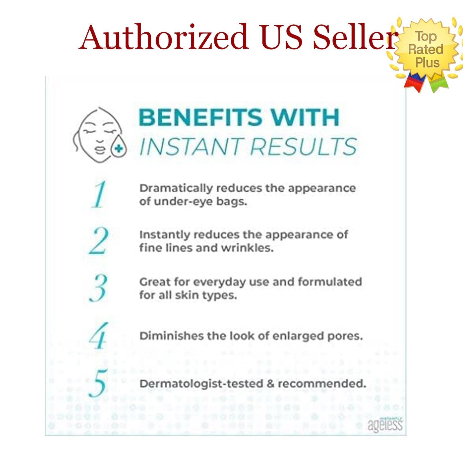 2 Box Authentic Instantly Ageless Face lift, 50 Vials, Exp 05/2026 + GIFTS