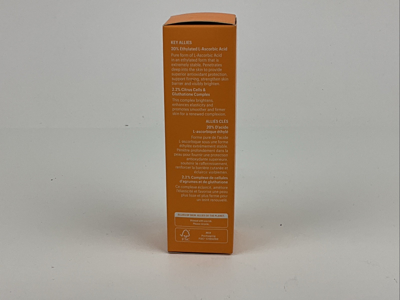 New In Box Allies Of Skin 20% Vitamin C Brighten Firm Serum 30 ML Exp 08/2027