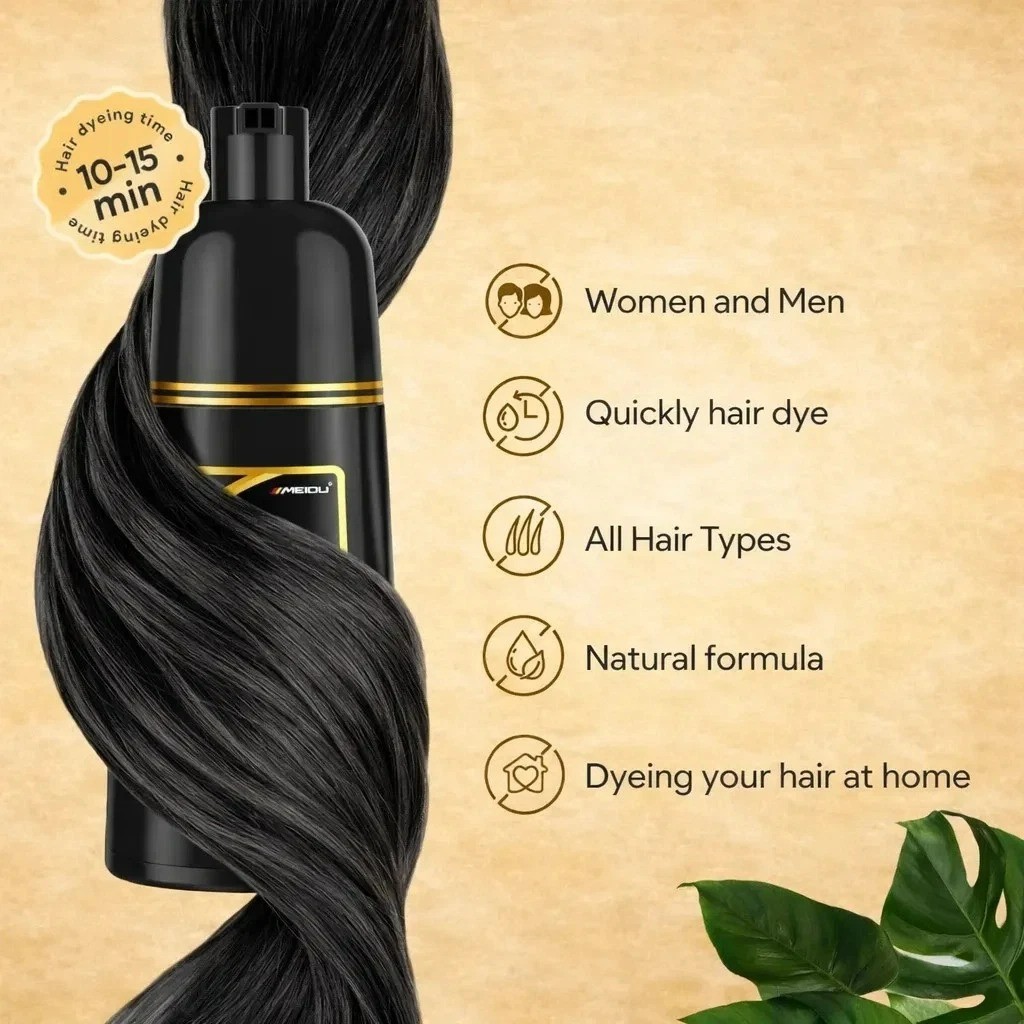 Hair Dye Shampoo 3 in 1 Hair Shampoo Instant Hair Dye Herbal Ingredients Gift US