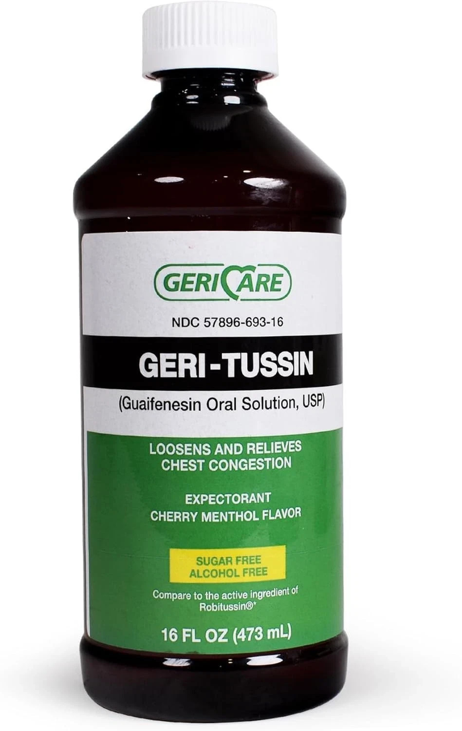 4 Pack Geri Care Geri Tussin Guaifenesin Expectorant Syrup 100 mg 16 Oz Each