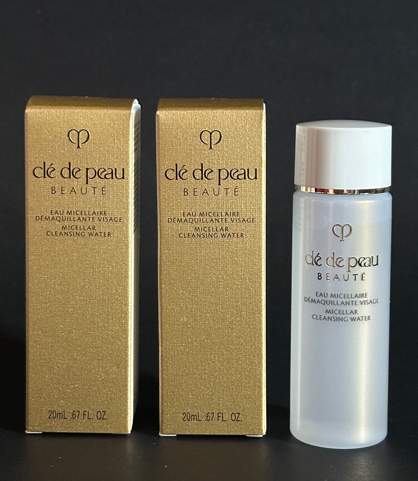 Shiseido Cle De Peau Micellar Cleansing Water 20ml / 0.67 oz each lot x3 travel
