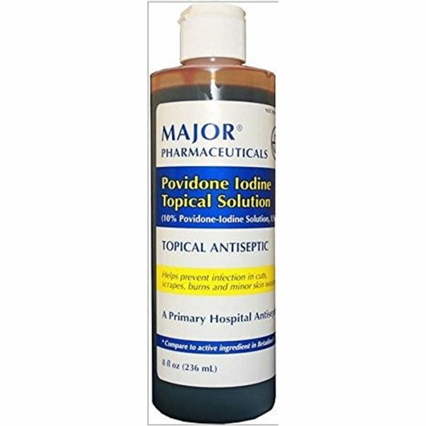 Povidone Iodine 10% Topical Antiseptic, 8 Fl. Oz.