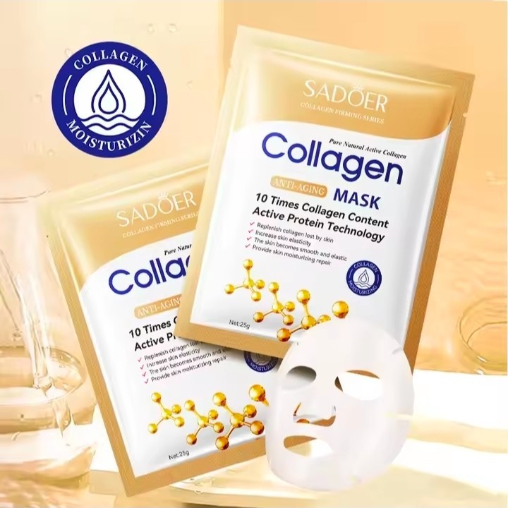 SADOER Collagen Face Mask Anti-Aging Firming Sheet Mask Skin Moisturizing Repair