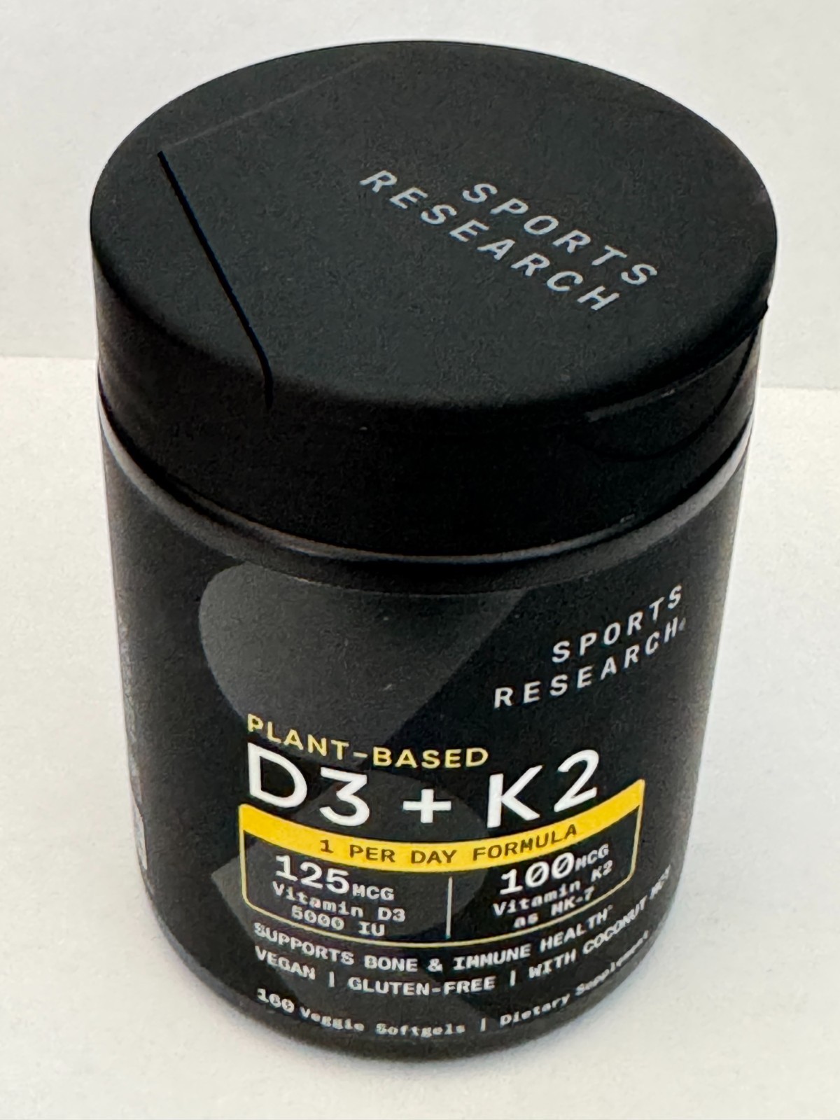 Sports Research D3 + K2, 160 Veggie Softgels,Supports Bone and Immune Health