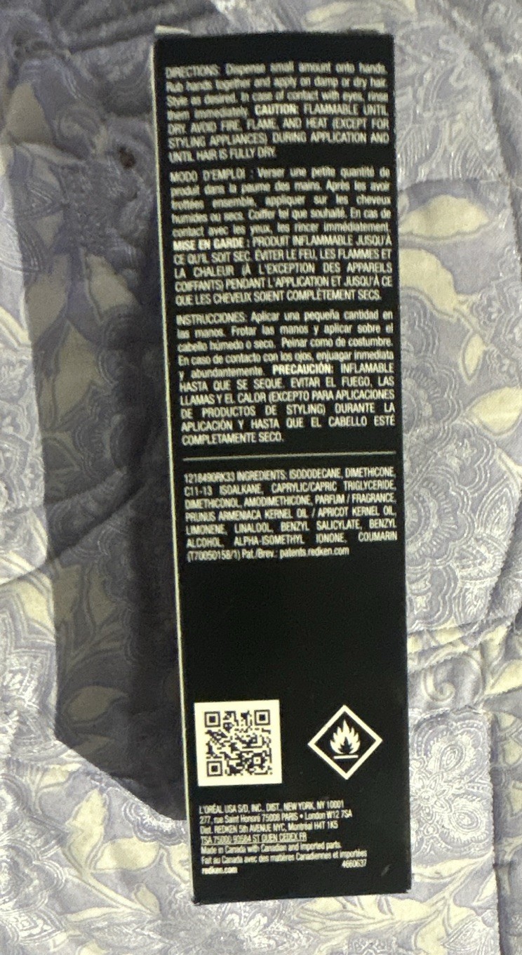 Redken Naked Gloss Leave-In Hair Oil Shine/Gloss Color Protect 3.4 fl oz NEW