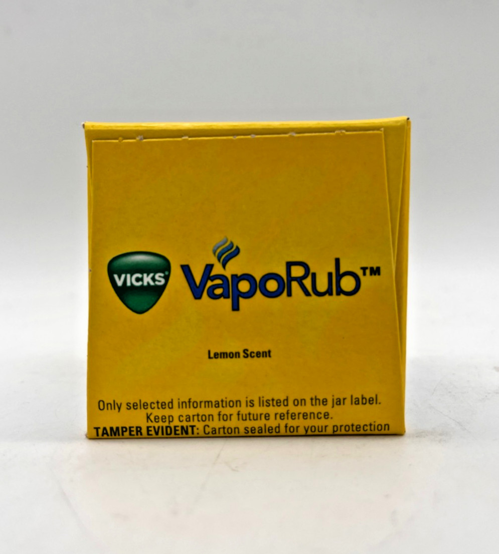3x VICKS VAPORUB COUGH SUPPRESSANT TOPICAL OINTMENT LEMON SCENT 1.76 OZ EACH
