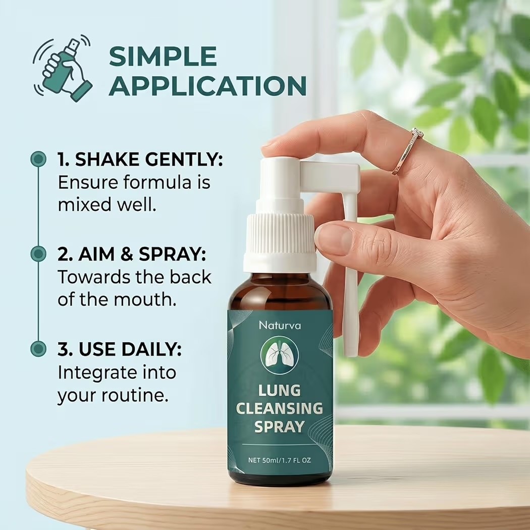Naturva Lung Cleansing Spray,Calendula Leaf Extract 1 Fl Oz (Pack of 1), 1pcs