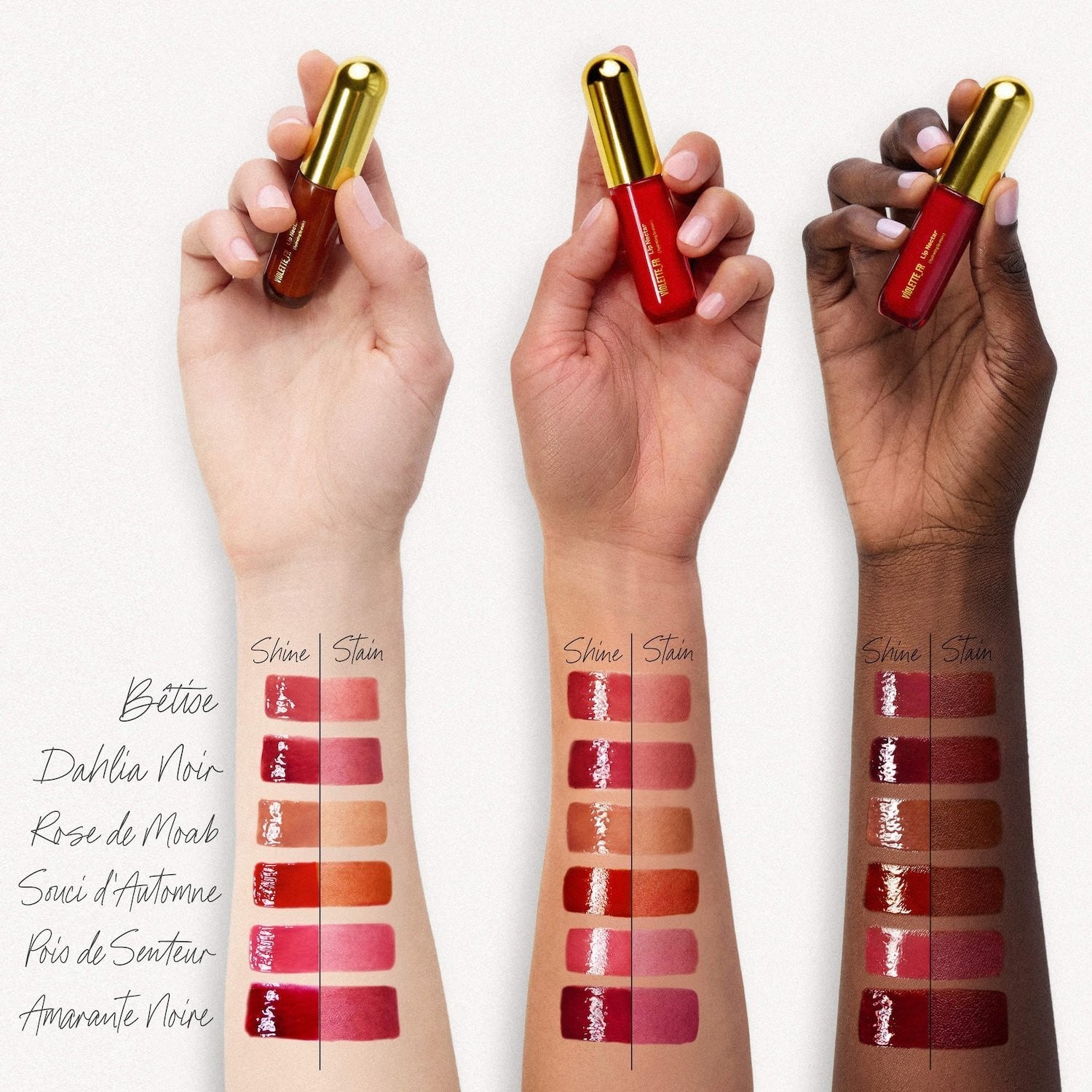 NIB 100% Authentic VIOLETTE_FR LIP NECTAR Hydrating Lip Stain,0.12oz,6 colors