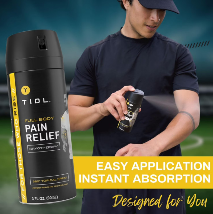 (2 pack) TIDL Cryotherapy Menthol Topical Pain Relief Spray, 3 fl oz