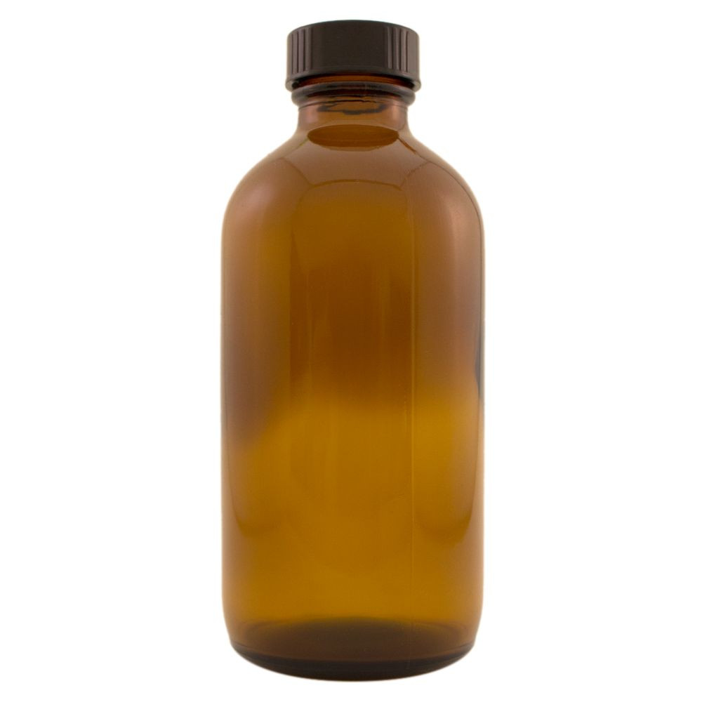 8 fl oz Amber Glass Bottle w/ Phenolic Cap