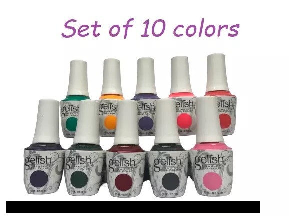 Harmony Gelish Soak-Off Gel Polish – SET OF ANY 10 COLORS x 0.5oz