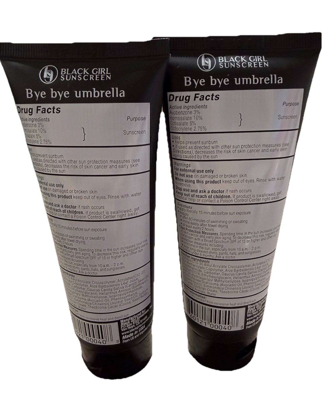 2 Pack Black Girl Sunscreen Lotion Face & Body, SPF 30, 3 fl oz Exp 10/2026