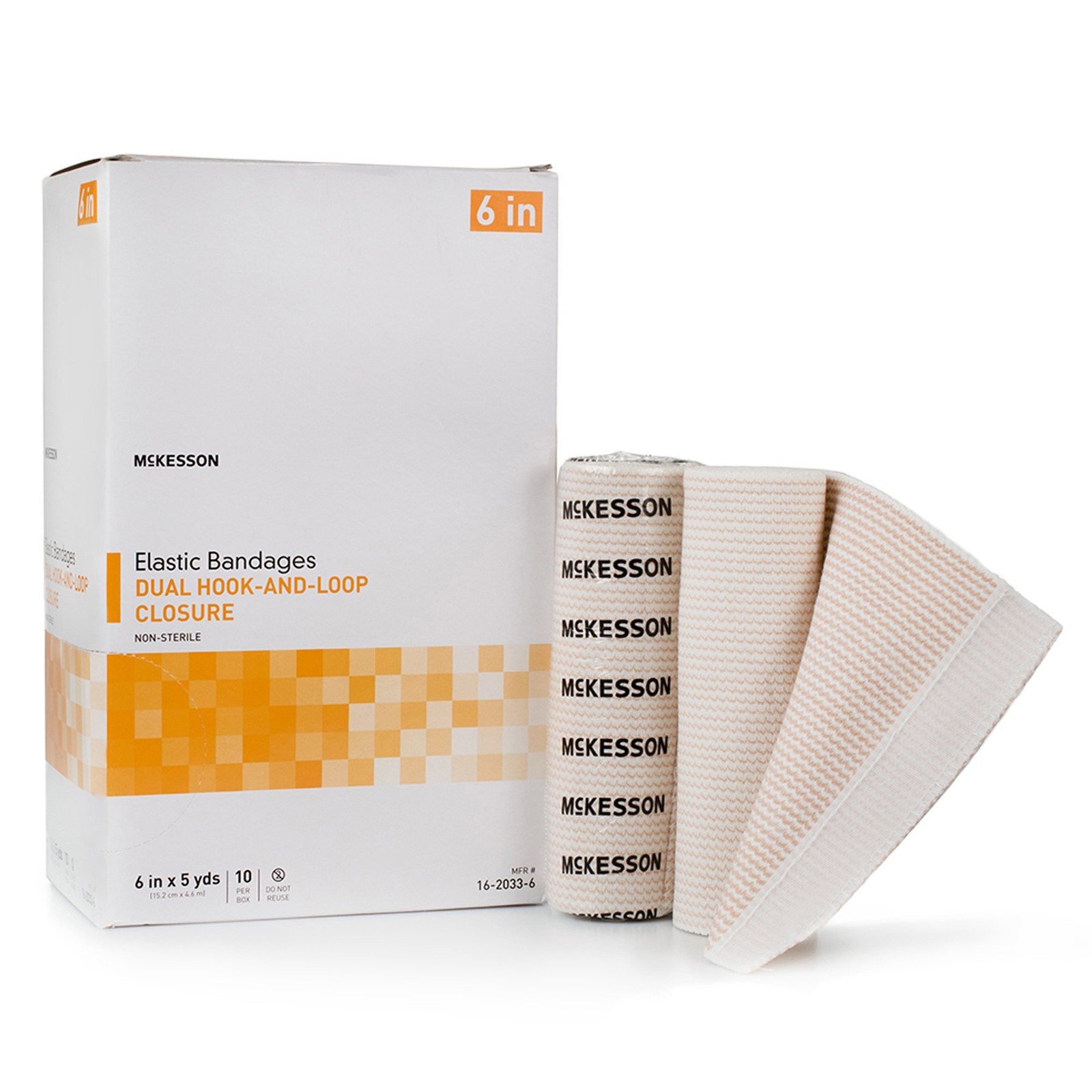 McKesson Elastic Bandage Beige NonSterile 6″ x 5 Yd 10 Ct