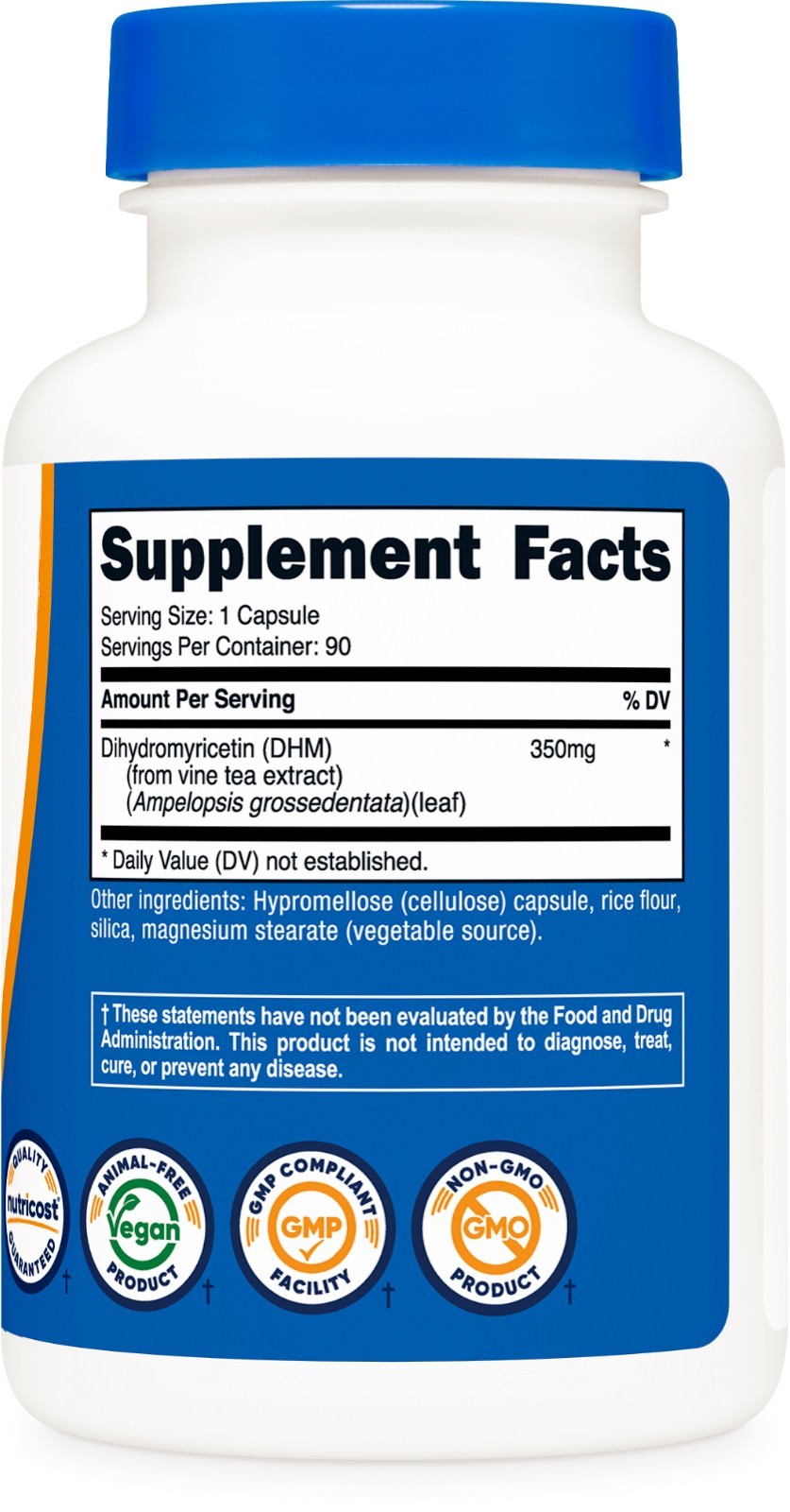 Nutricost Dihydromyricetin (DHM) Capsules (350mg, 90 Capsules) – Vegan, Non-GMO