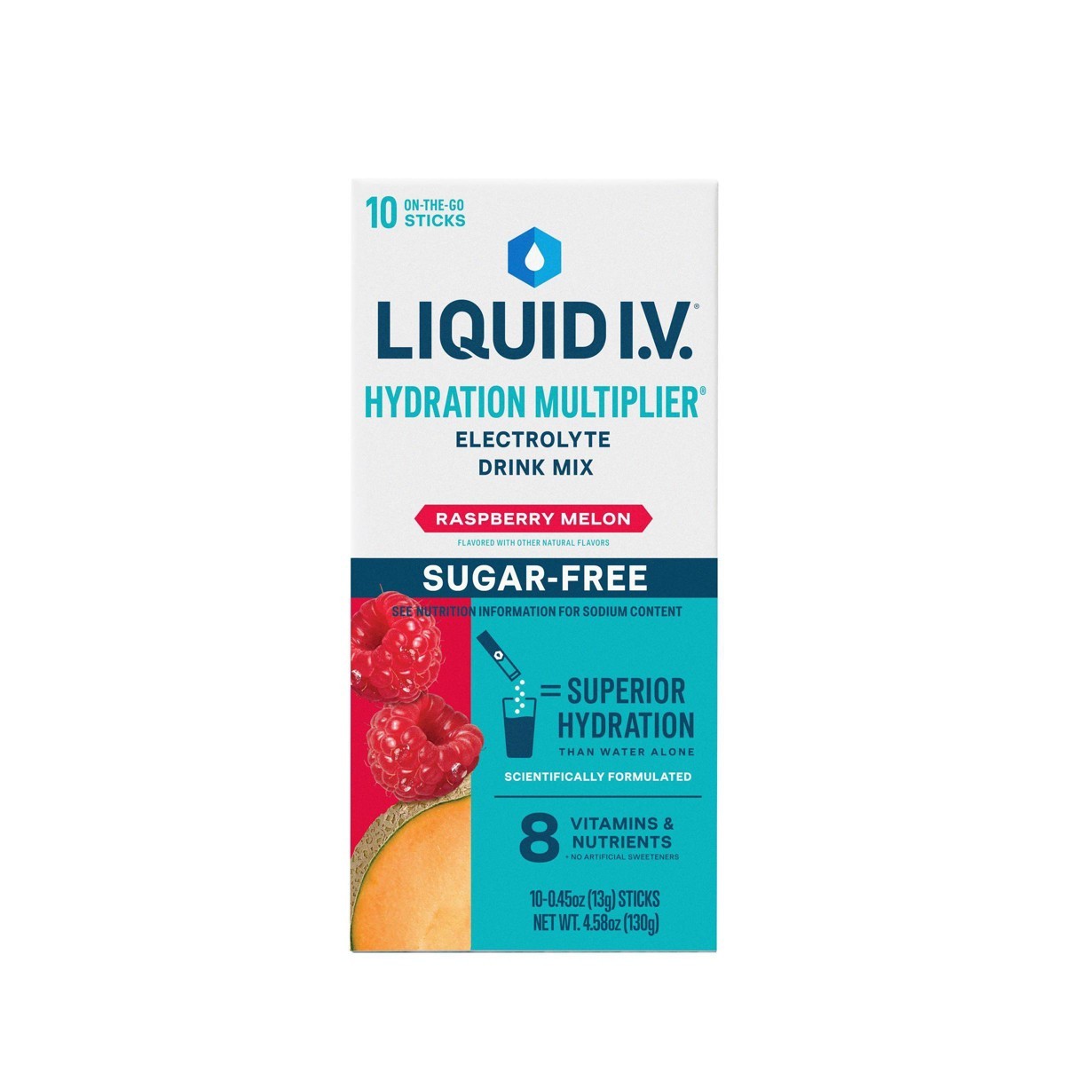 Liquid I.V. Sugar Free Hydration Multiplier Vegan Powder Electrolyte-0.45oz/10ct
