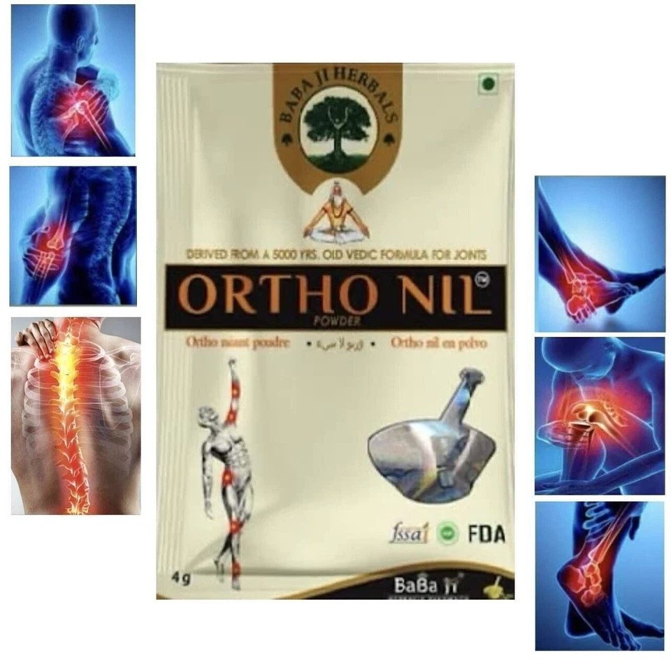120 x Babaji Herbals Ayurvedic ORTHONIL Powder 4gm For All Types Of Muscles Pain