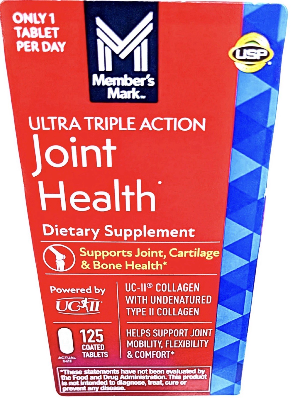Member’s Mark Ultra Triple Action Joint Health Tablets 125 Count EXP 10/2027