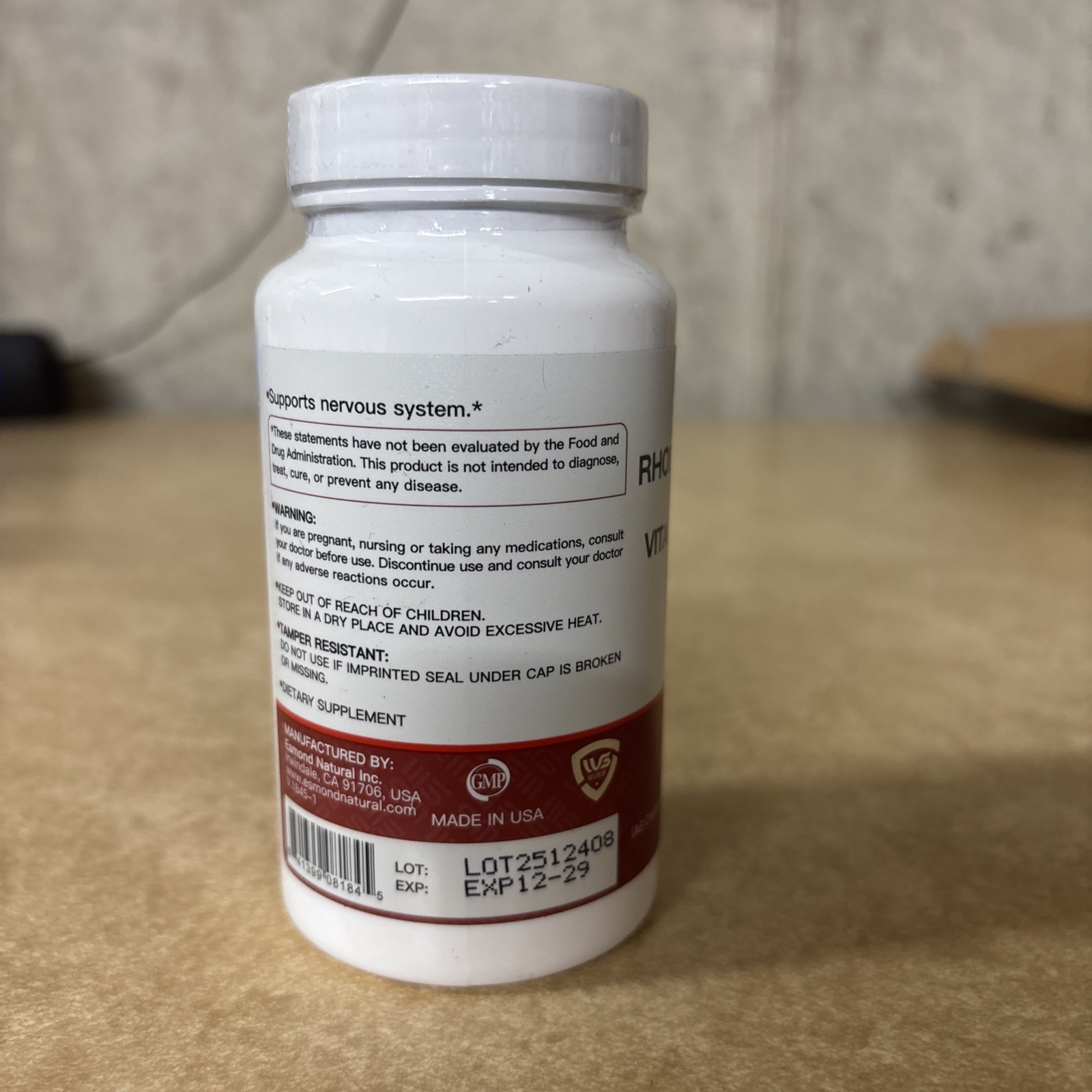 WUEIS Rhodiola Extract & Vitamin B12 + Folic Acid Tablets 60 Count Exp 12/2029