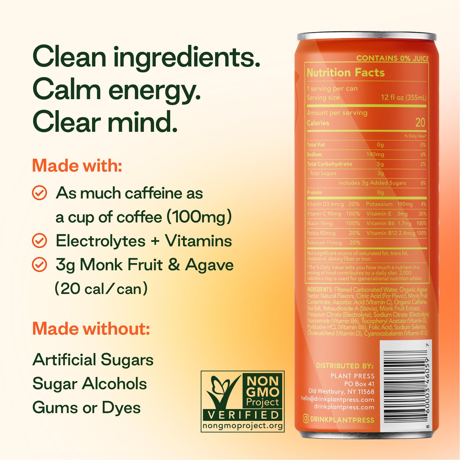 – Organic Energy Drink, 100 mg Caffeine Clean Coffee Alternative, Full Range …