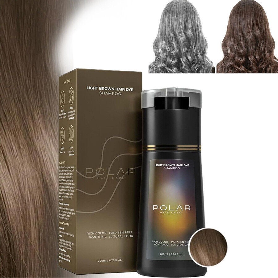 200ml Polar Hair Instant Dye Shampoo Hair Color Shampoo for Hair Natural Color