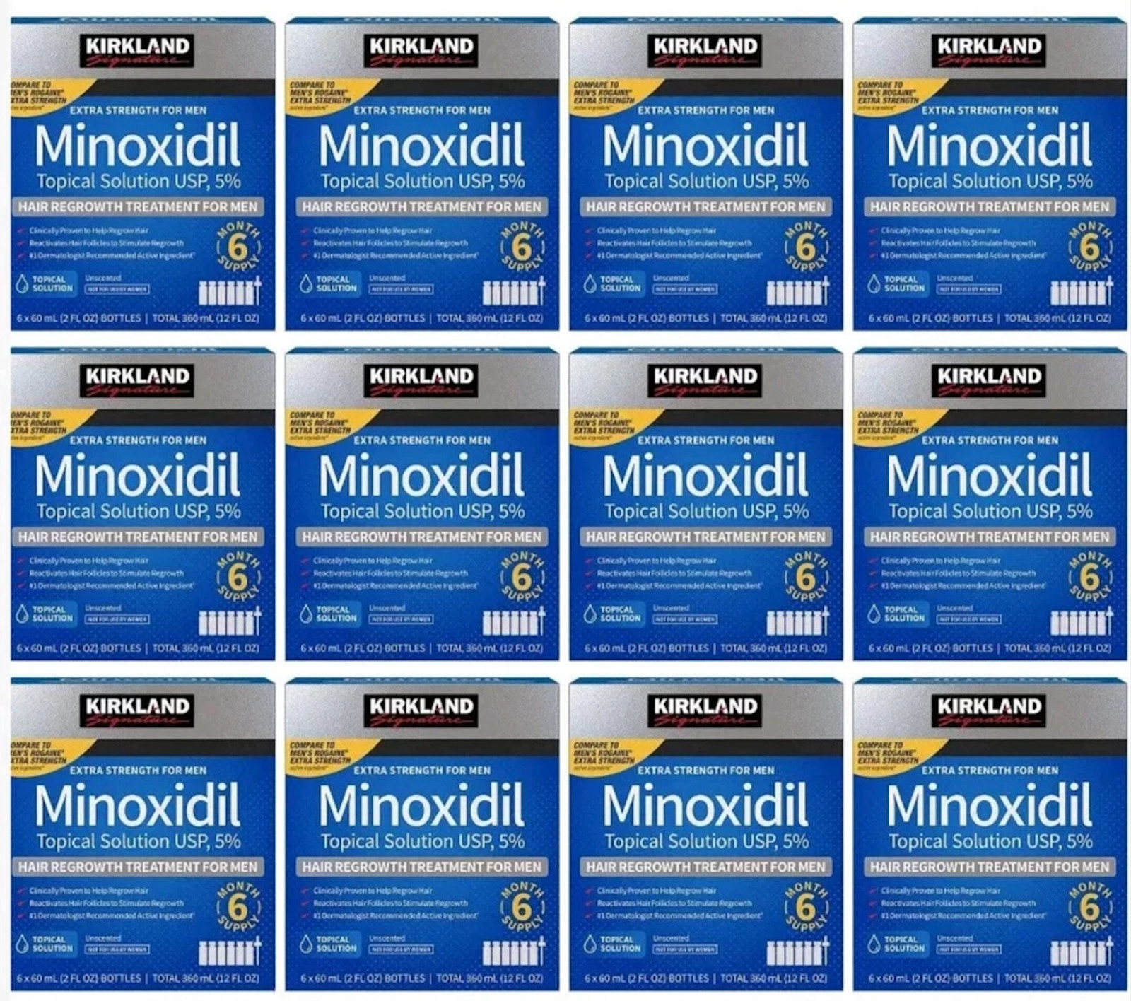 KIRKLAND 5% Minoxidil 72 Months Men’s Hair Loss Grow Extra Strength EXP: 12/2026