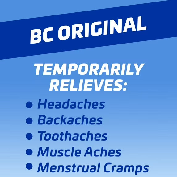 BC Powder Original Strength Pain Reliever, Aspirin Dissolve Packs, Body Aches &