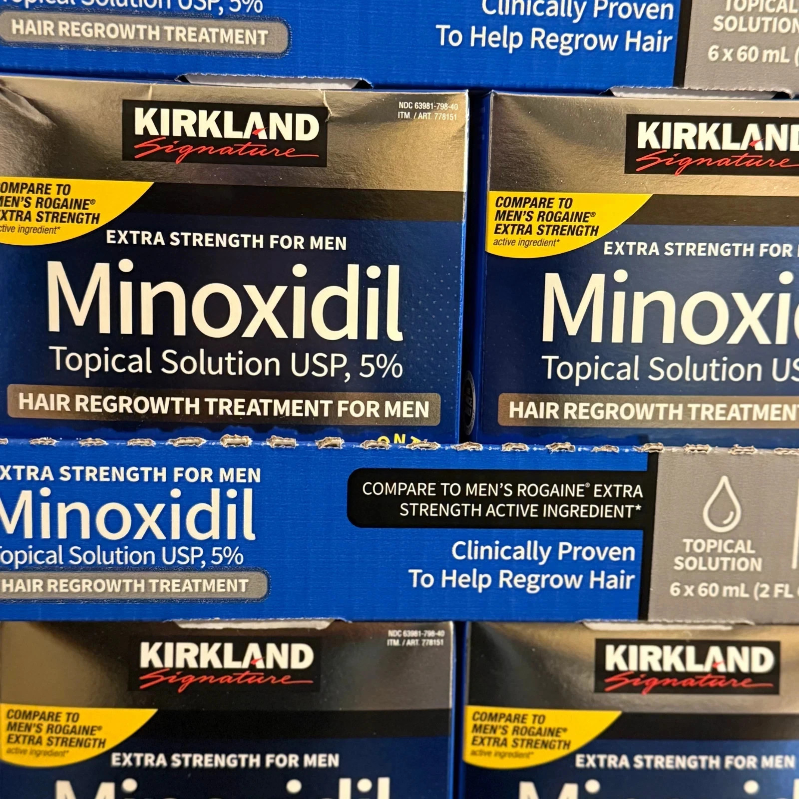 2 Packs-Kirkland Minoxidil 5% Extra Strength Men 6 Month Supply Hair Regrowth…