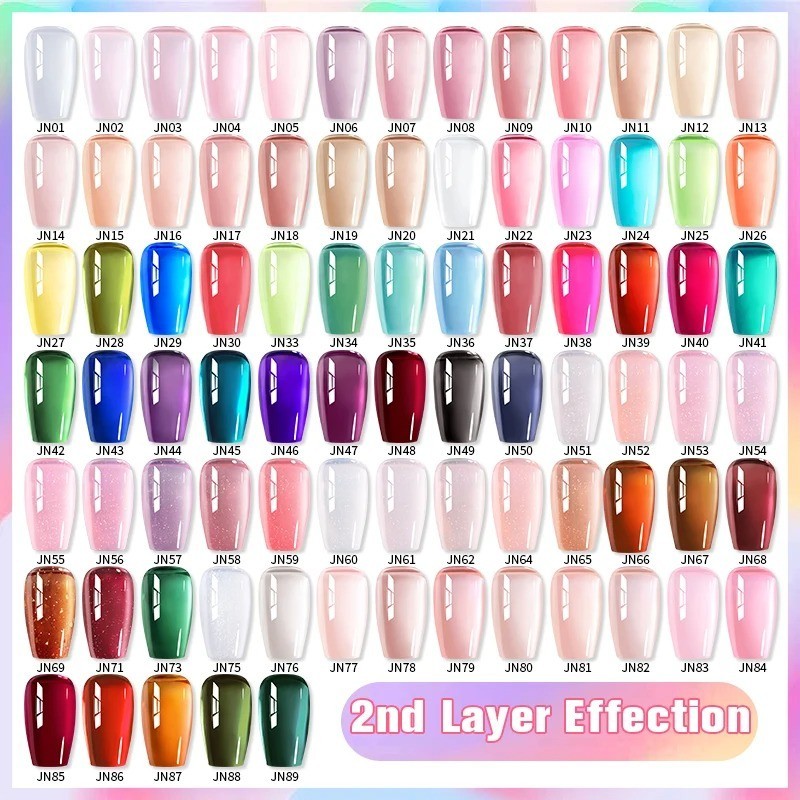 Jelly Nude Gel Nail Polish 10ml Light Pink UV Cure Nail Art DIY US