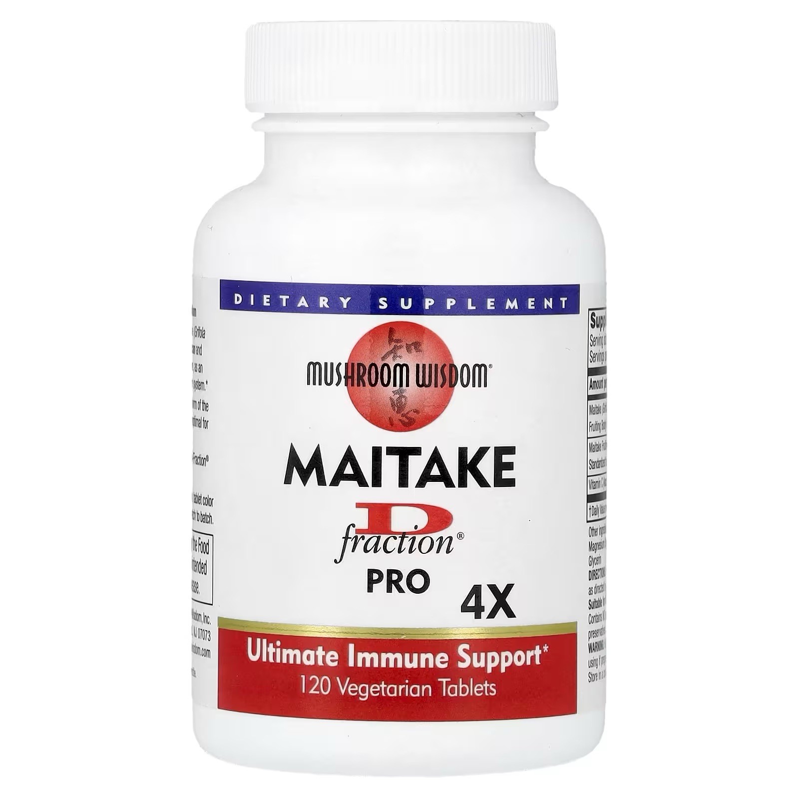 Mushroom Wisdom Maitake D-Fraction Pro 4X 120 tabs EXP 05/2027