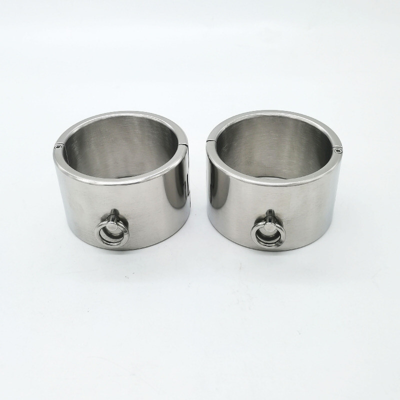 Stainless Steel 6cm High Handcuffs Ankle Shackles Neck Collar Round/oval Shape