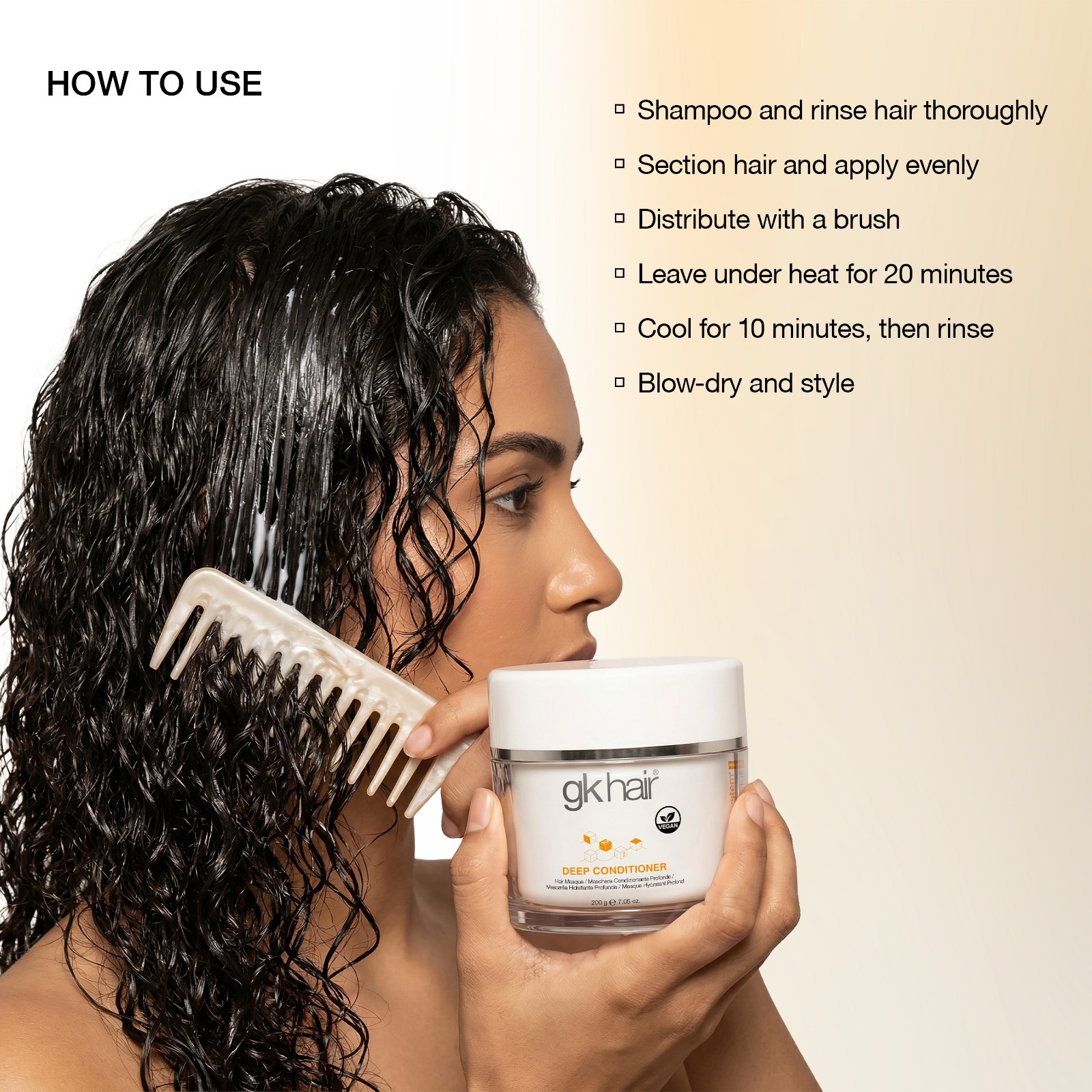 GK HAIR Deep Conditioner Intense Hydrating Repair Treatment Mask for Dry Damaged