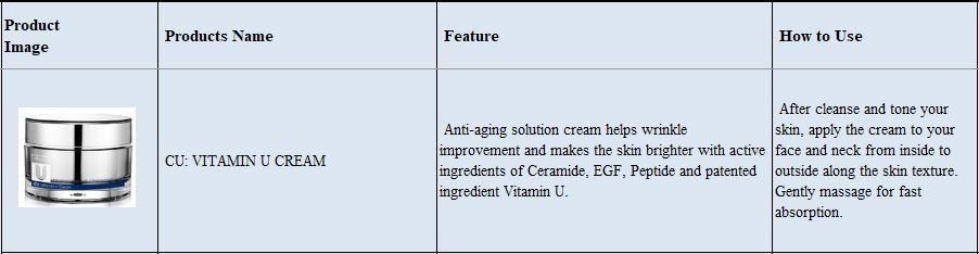 CUSKIN CU:Vitamin U Cream 1.69oz /50ml Peptide And Vitamin U Anti-Aging K-Beauty