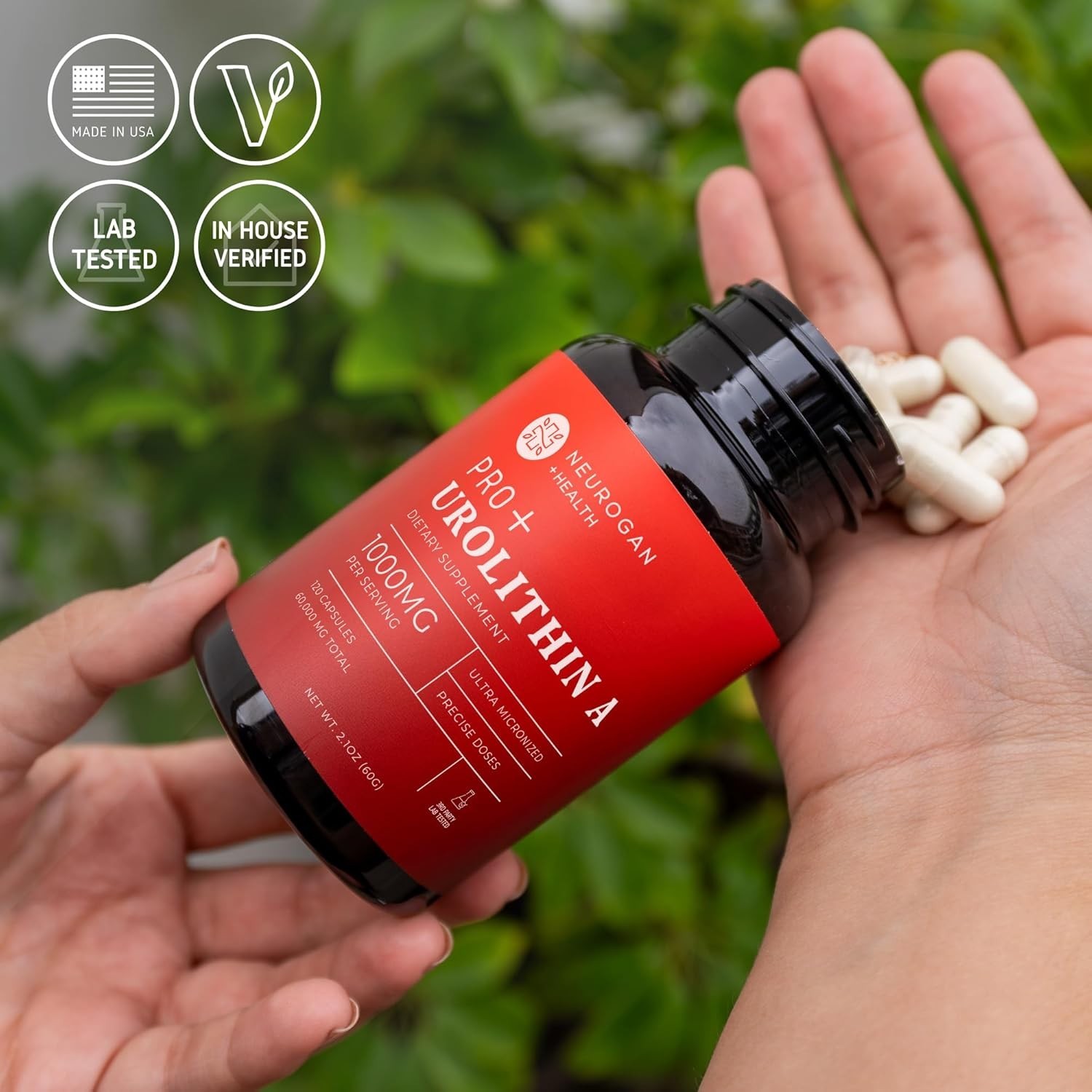 Neurogan Urolithin A PRO Capsules – 1000mg, 120 Ct – Advanced Cellular Health