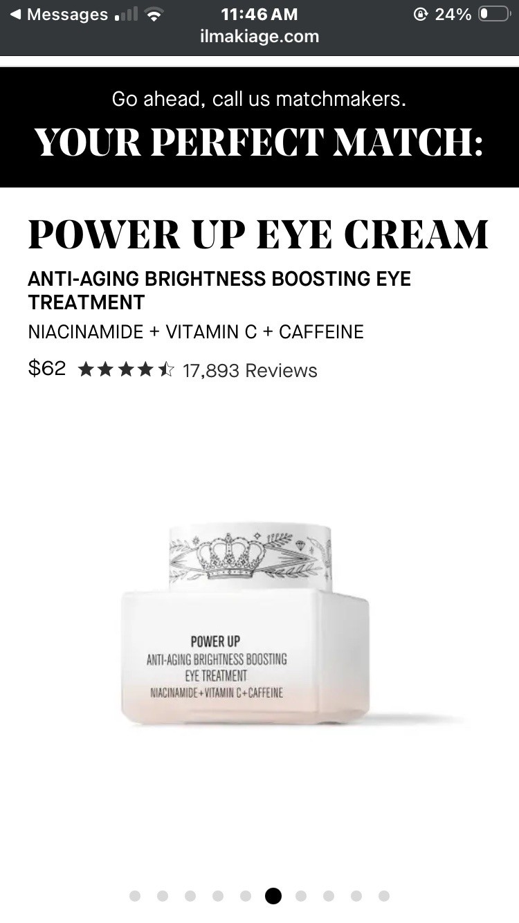 Il Makiage Power Up Eye Treatment Cream NEW In Box