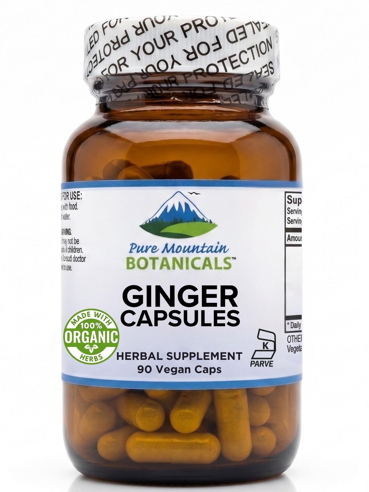 Want the Best Ginger Capsules for Nausea? Pure Mountain Botanicals Ginger Caps