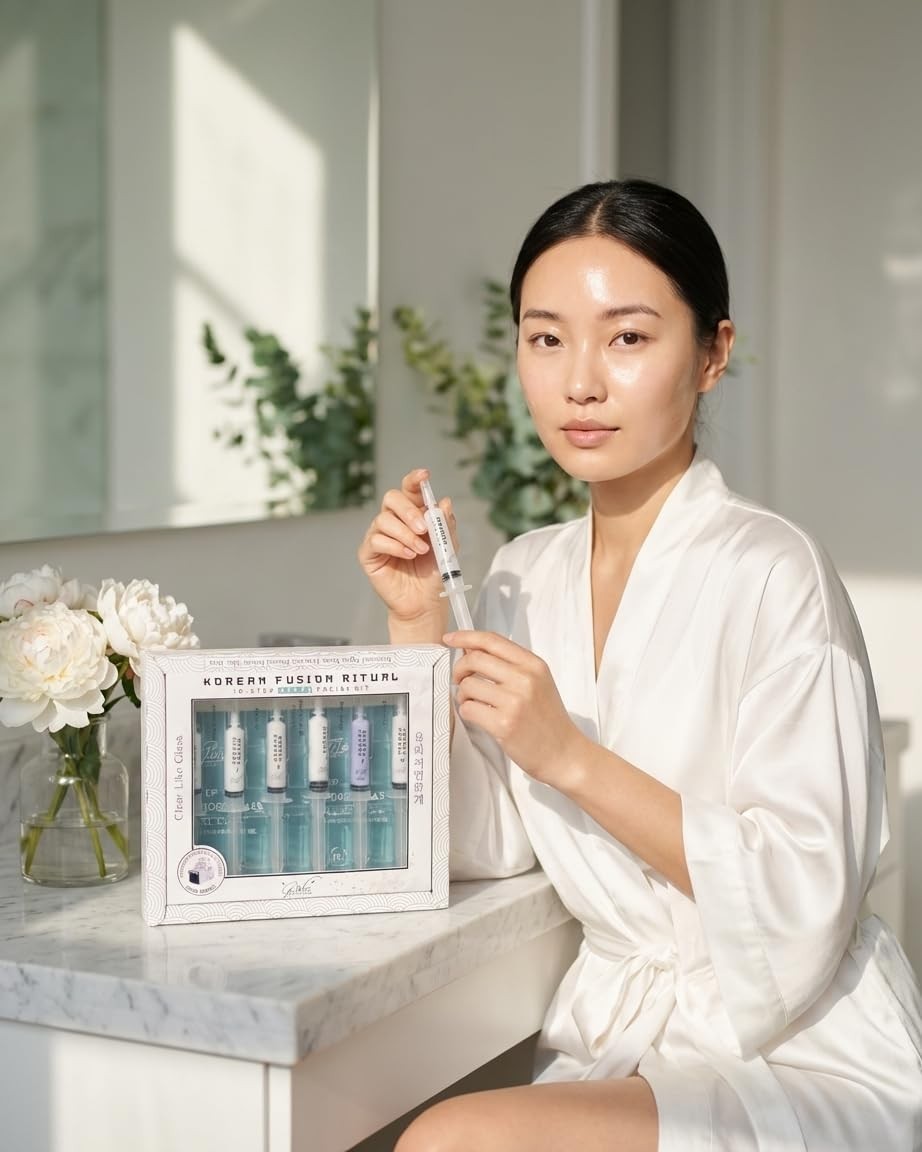 Korean Glass Skin Hydra Facial Kit 10-Step With Rubber Mould Mask 142 Grams