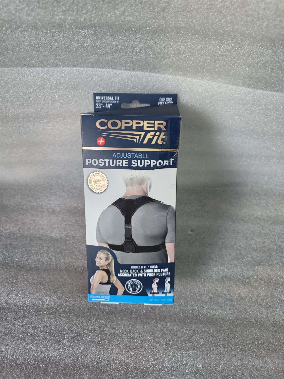 Copper Fit Adjustable Posture Support (Chest 33″-44″) One Size Fits Most