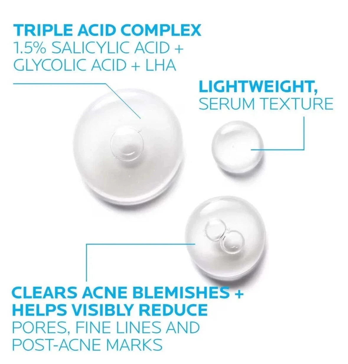 La Roche-Posay Effaclar Serum 30ml – Anti-Acne & Anti-Aging – New & Authentic