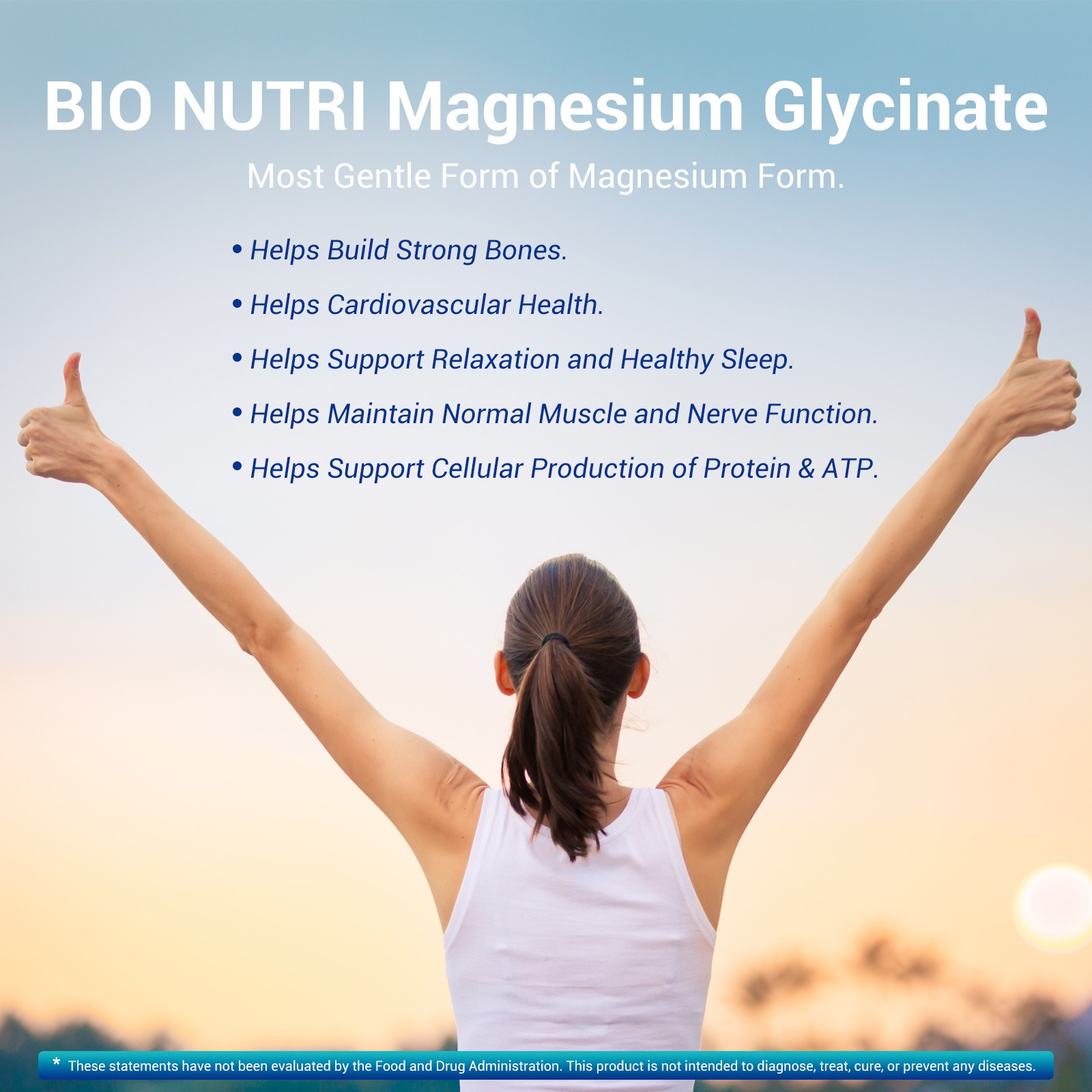 BIO NUTRI Magnesium Glycinate Supplement | 500mg 240 Pills Non-GMO & Gluten Free