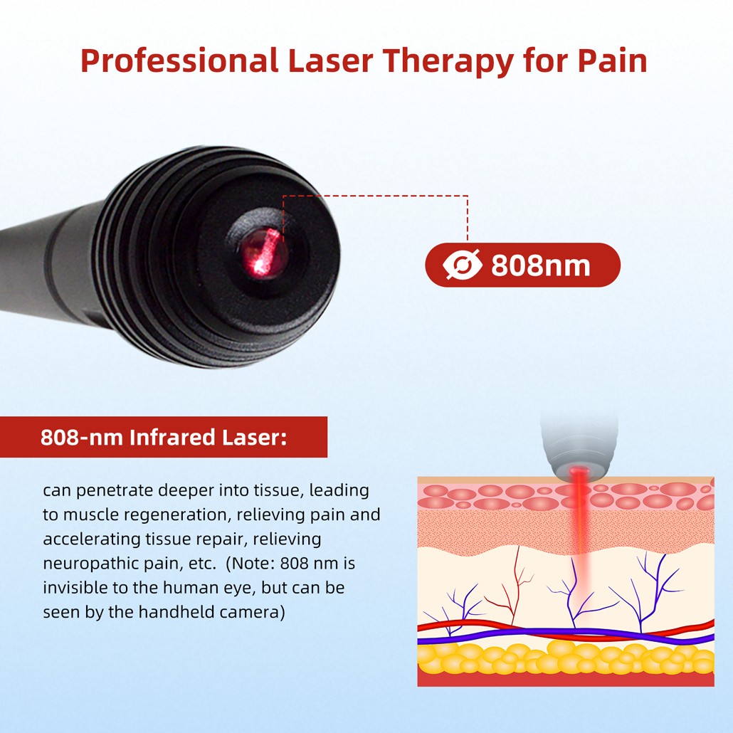 Handheld Cold Laser Therapy Device for Tendonitis Sciatica Pain Relief Improve