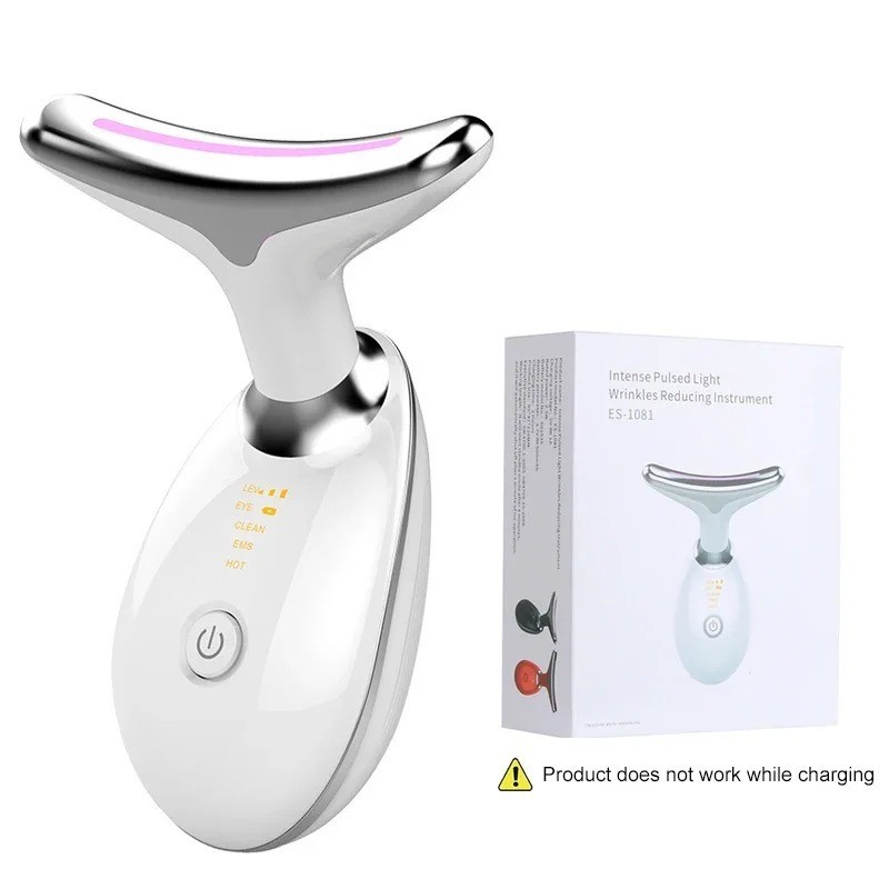 7 Colors Face Neck Massager Facial Lifting Device Skin Tightening Anti Wrinkle