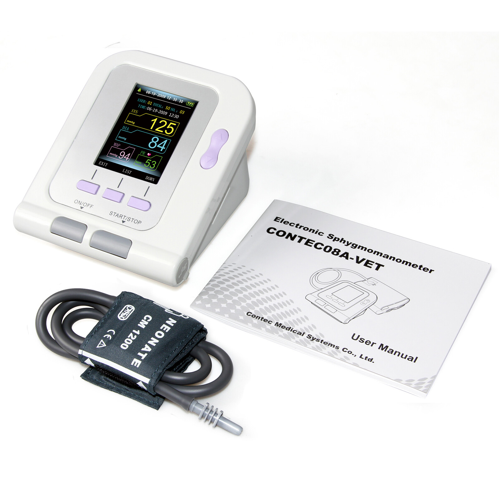 CONTEC 08AVet /Veterinary/Animal Digital Blood Pressure Monitor NIBP 6-11cm cuff