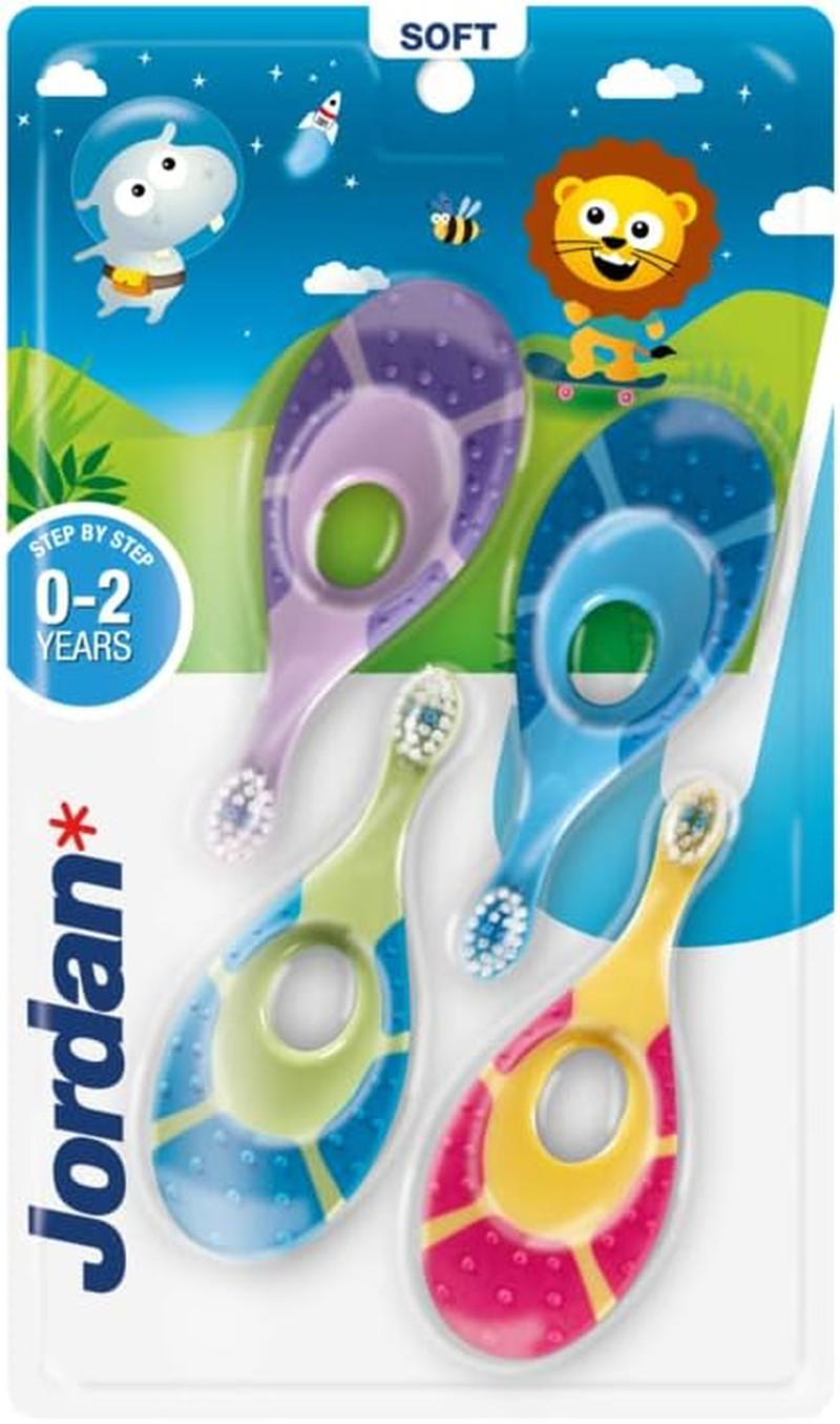 | Step 1 Baby Toothbrush | 0-2 Years, Soft Bristles, BPA Free | Green & Blue …